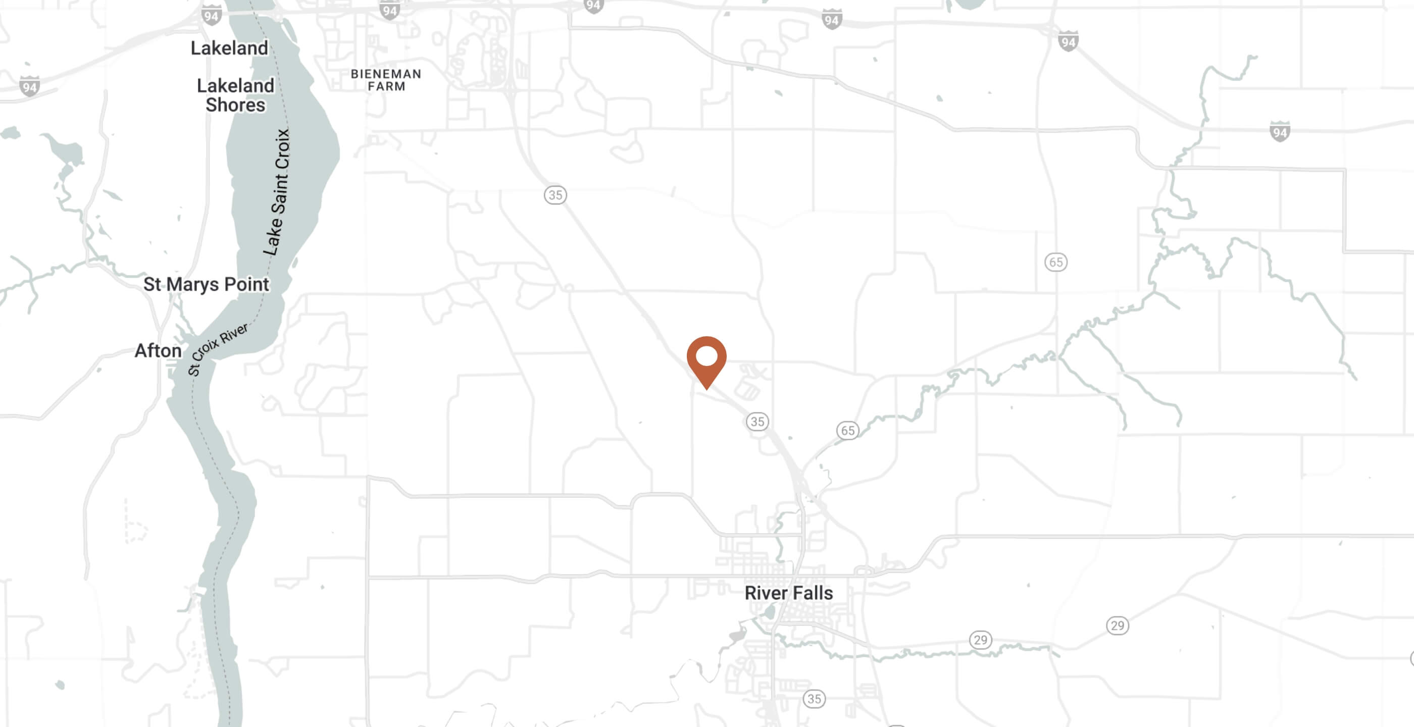 A larger Map showing Brookgreen Townhomes location in River Falls, WI